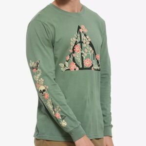 Harry Potter Box Lunch Deathly Hallows Green Long Sleeved Shirt